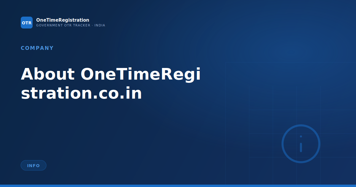 About OneTimeRegistration.co.in