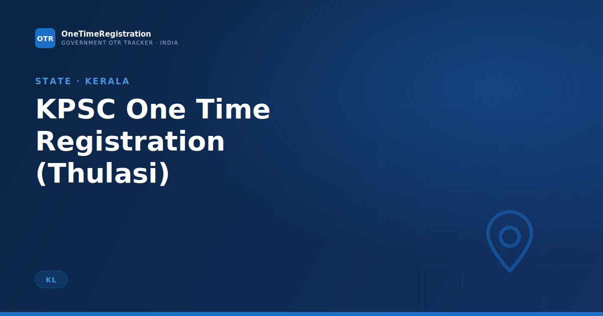 KPSC One Time Registration (Thulasi)