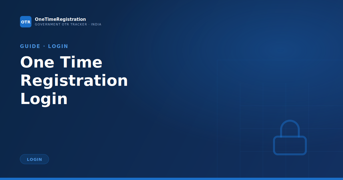 One Time Registration Login