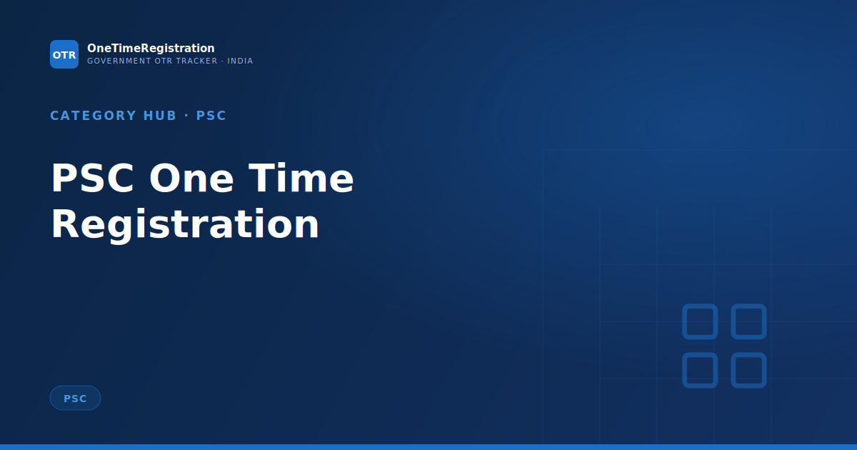 PSC One Time Registration
