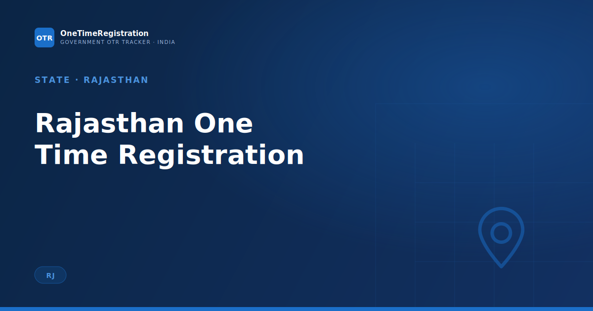 Rajasthan One Time Registration