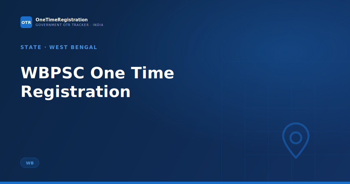 WBPSC One Time Registration